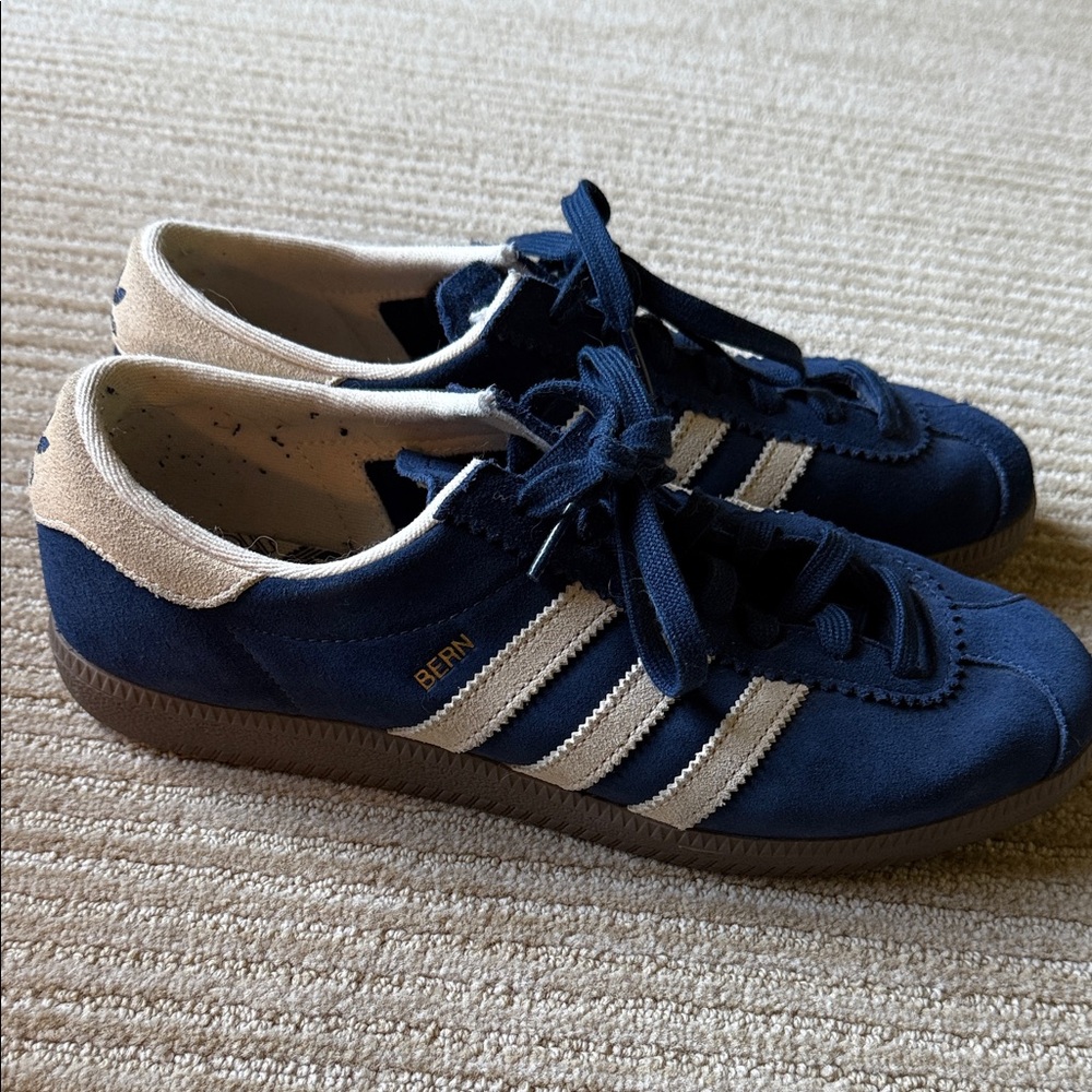 adidas Bern Blue and Beige Athletic Shoes